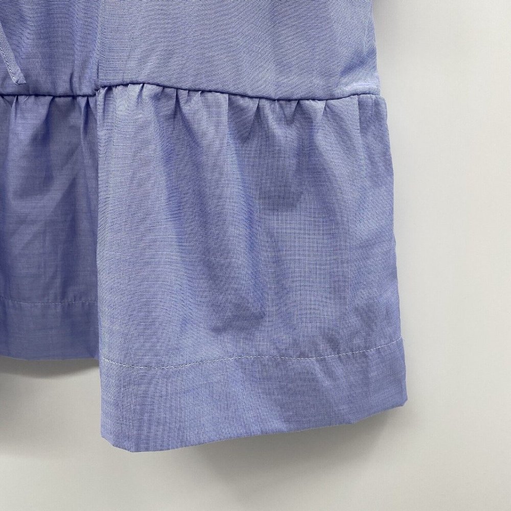 Pomander Place Tuckernuck Women's Chambray Lucy Dress Blue Tier Tie Waist Mini M - Picture 4 of 12